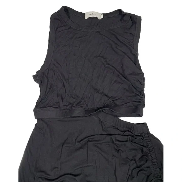A.L.C. Jaxon Black Side Cut Out Maxi Dress Bodycon Sleeveless Size S - Picture 5 of 12
